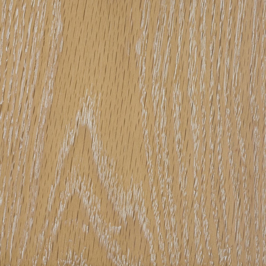 ALMOST PERFECT - Cream Upholstered Curved Dining Chair with Limewash Solid Oak Exposed Back - Kori