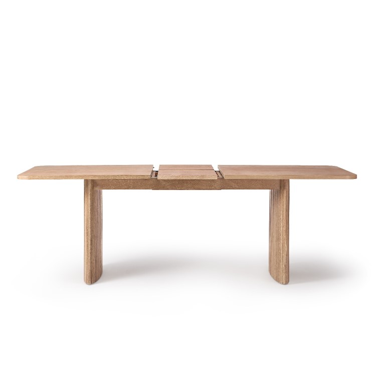 Large Light Oak Extendable Dining Table - Seats 6 - 8 - Jarel