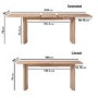 ONLY OPENED - Large Light Oak Extendable Dining Table - Seats 6-8 - Jarel