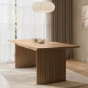 JAR008B Large Oak Extendable Dining Table - Seats 6 - 8 - Jarel