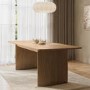 Large Oak Extendable Dining Table - Seats 6 - 8 - Jarel
