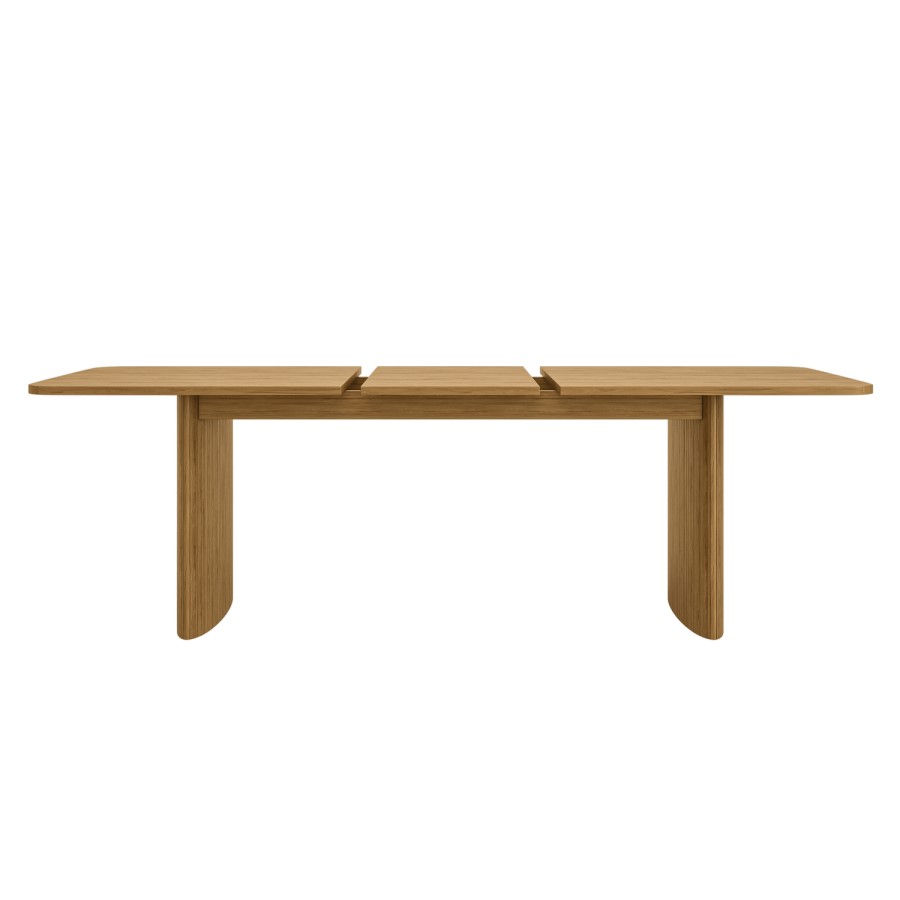 Large Oak Extendable Dining Table - Seats 6 - 8 - Jarel