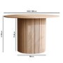 Round Oak Dining Table with 4 Black Curved Spindle Chairs - Jarel