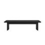 Large Black Oak Hallway Bench with Fluted Legs  -  180cm  -  Seats 3  -  Jarel