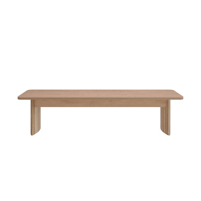 Large Light Oak Hallway Bench - Seats 3 - Jarel