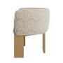 Beige Textured Fabric Curved Armchair – Jordyn 