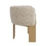 Beige Textured Fabric Curved Armchair – Jordyn 