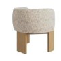 Beige Textured Fabric Curved Armchair – Jordyn 