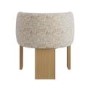 Beige Textured Fabric Curved Armchair – Jordyn 
