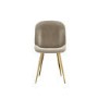 Set of 4 Mink Velvet Dining Chairs with Gold Legs- Jenna