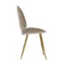 Set of 4 Mink Velvet Dining Chairs with Gold Legs- Jenna