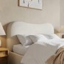 Cream Upholstered Double Bed Frame with Storage Drawers – Joanie