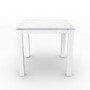 Jewel White High Gloss Dining Table with 2 Mink Velvet Dining Chairs