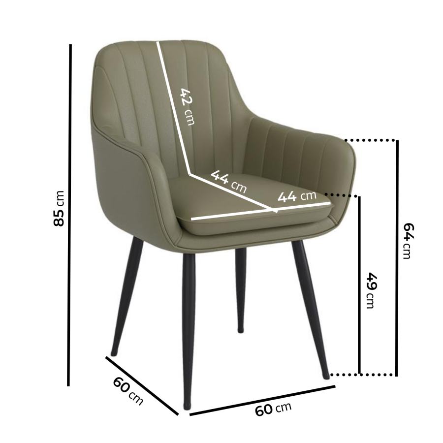 Round to Oval Black Extendable Dining Table Set with 4 Sage Green Faux Leather Chairs - Seats 4 - Kaire