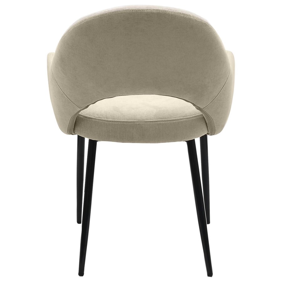 Set of 6 Beige Upholstered Dining Chairs - Colbie