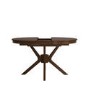Large Walnut Round to Oval Extendable Dining Table - Seats 4 - 6 - Karie