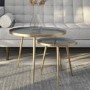 Round Nest of Tables in Gold & Grey - Kaisa