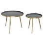 Round Nest of Tables in Gold & Grey - Kaisa