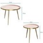 Round Nest of Tables in Gold & Pink - Kaisa