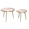 Round Nest of Tables in Gold &amp; Pink - Kaisa