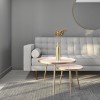 Round Nest of Tables in Gold &amp; Pink - Kaisa
