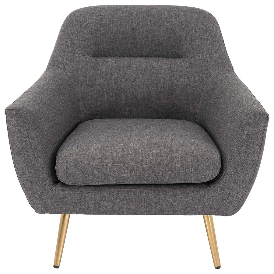 2 Seater Sofa and Armchair Set in Grey Fabric - Kiko