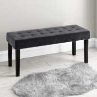 Grey Velvet Hallway Bench - Seats 2 - Kaylee