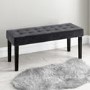 Grey Velvet Hallway Bench - Seats 2 - Kaylee
