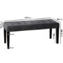 Grey Velvet Hallway Bench - Seats 2 - Kaylee
