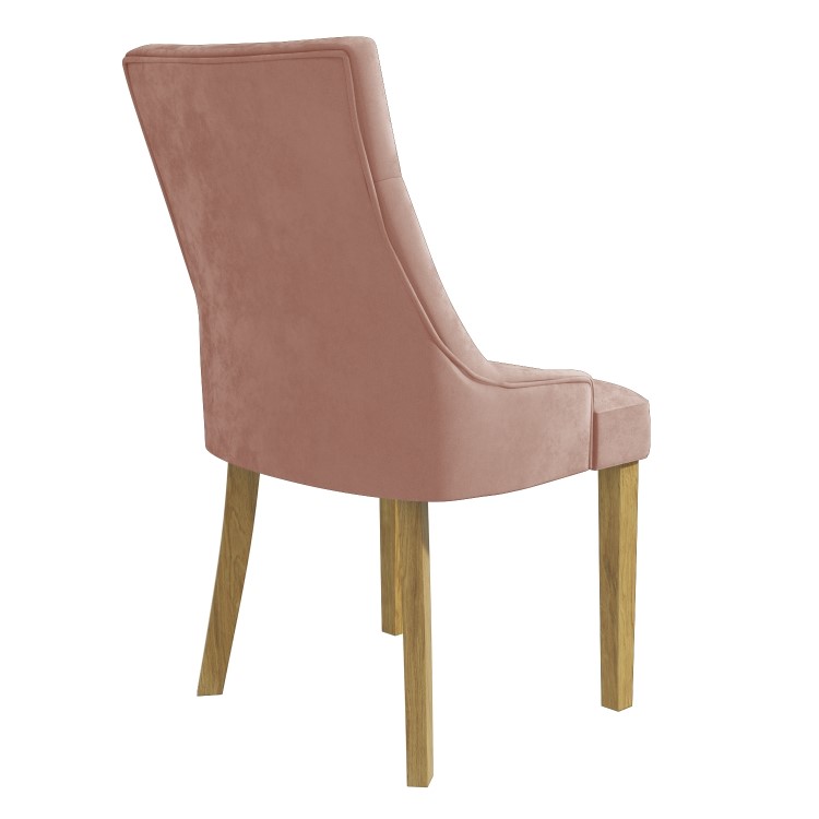 Set of 4 Pink Velvet Dining Chairs - Kaylee