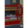 Verona Design Maximus Solid Pine Single Bunk Bed in Red - 90x190cm