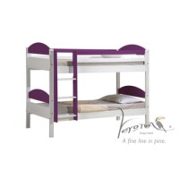 Verona Design Maximus White Single Bunk Bed in Purple - 90x190cm