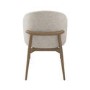 Set of 2 Beige Fabric Curved Dining Chair with Exposed Back - Kori