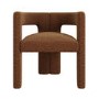 Burnt Orange Luxury Upholstered Curved Dining Chair - Kirra