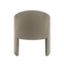 Set of 2 Upholstered Mink Velvet Curved Tub Dining Chairs - Kelsey