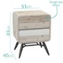 Kuta Modern Reclaimed Wood  Bedside Table - Industrial Style