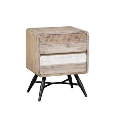 Kuta Modern Reclaimed Wood  Bedside Table - Industrial Style