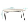 GRADE A1 - Kuta Industrial Style Reclaimed Wood Dining Table with Metal Legs- Seats up to 6