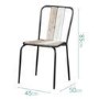 Kuta Industrial Dining Set with Table & 4 Dining Chairs - Reclaimed Wood