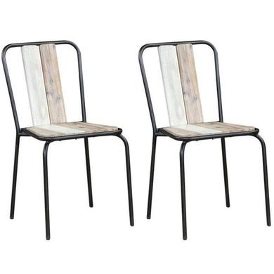 Kuta Industrial Dining Set with Table & 4 Dining Chairs - Reclaimed Wood