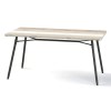 GRADE A1 - Kuta Industrial Style Reclaimed Wood Dining Table with Metal Legs- Seats up to 6