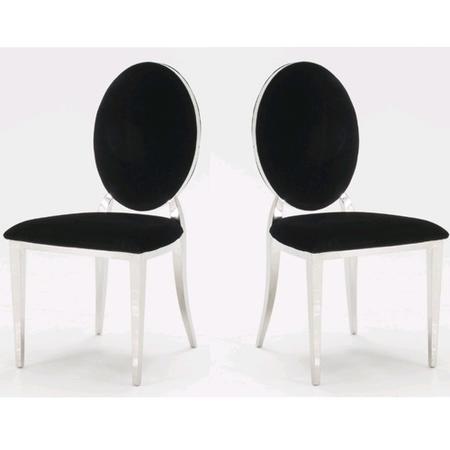 Vida Living Kalmar Rectangular Glass 4 Seater Dining Table with 4 Velvet Dining Chairs in Black