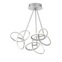 Silver Chandelier with Interlocking Hoops - Eliot