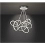 Silver Ceiling Light with Interlocking Hoops - Eliot