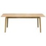 Large Rectangular Oak Extendable Dining Table Set with 6 Burnt Orange Upholstered Chairs - Seats 6 - Leena