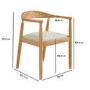Rectangular Oak Extendable Dining Table Set with 4 Brass Detail Oak Chairs - Seats 4 - Leena