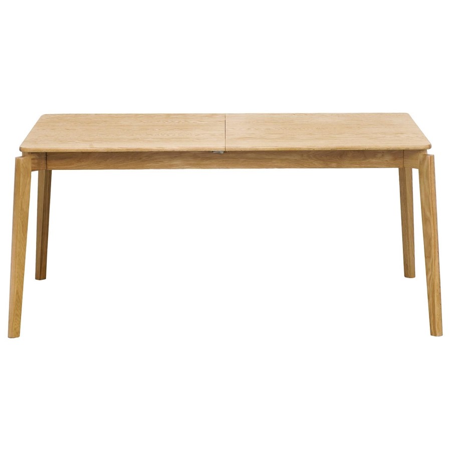Large Rectangular Oak Extendable Dining Table Set with 6 Burnt Orange Upholstered Chairs - Seats 6 - Leena