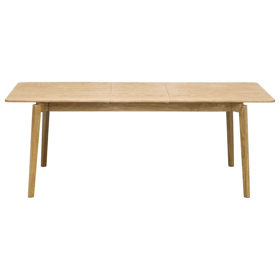 Large Rectangular Oak Extendable Dining Table Set with 6 Burnt Orange Upholstered Chairs - Seats 6 - Leena