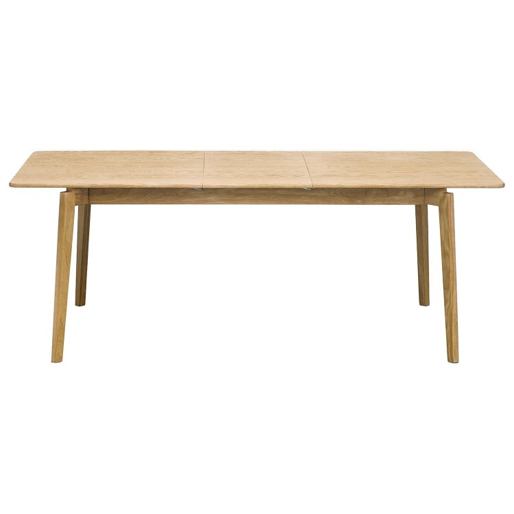 Large Oak Extendable Dining Table - Seats 4 - 6 - Leena