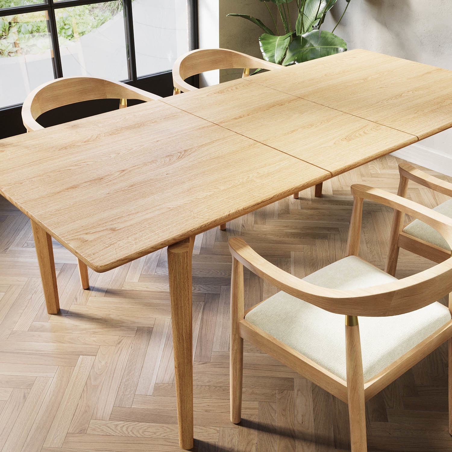 Oak Extendable Dining Table Set With 6 Burnt Orange Fabric Chairs Oak Extendable Dining Table Set With 6 Burnt Orange Fabric Chairs